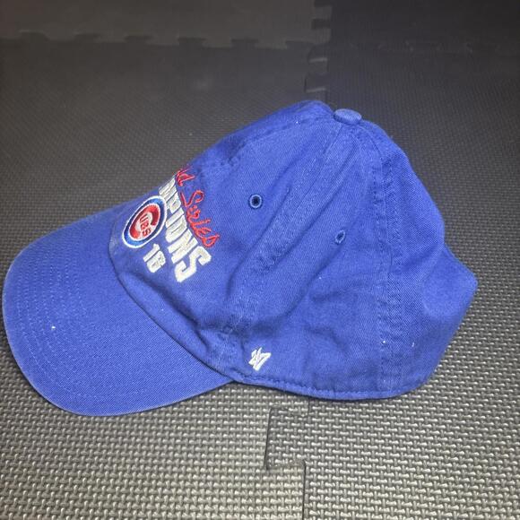 47 Brand Clean Up Blue Chicago Cubs 2016 World Series Champions Hat Cap MLB - Picture 2 of 4